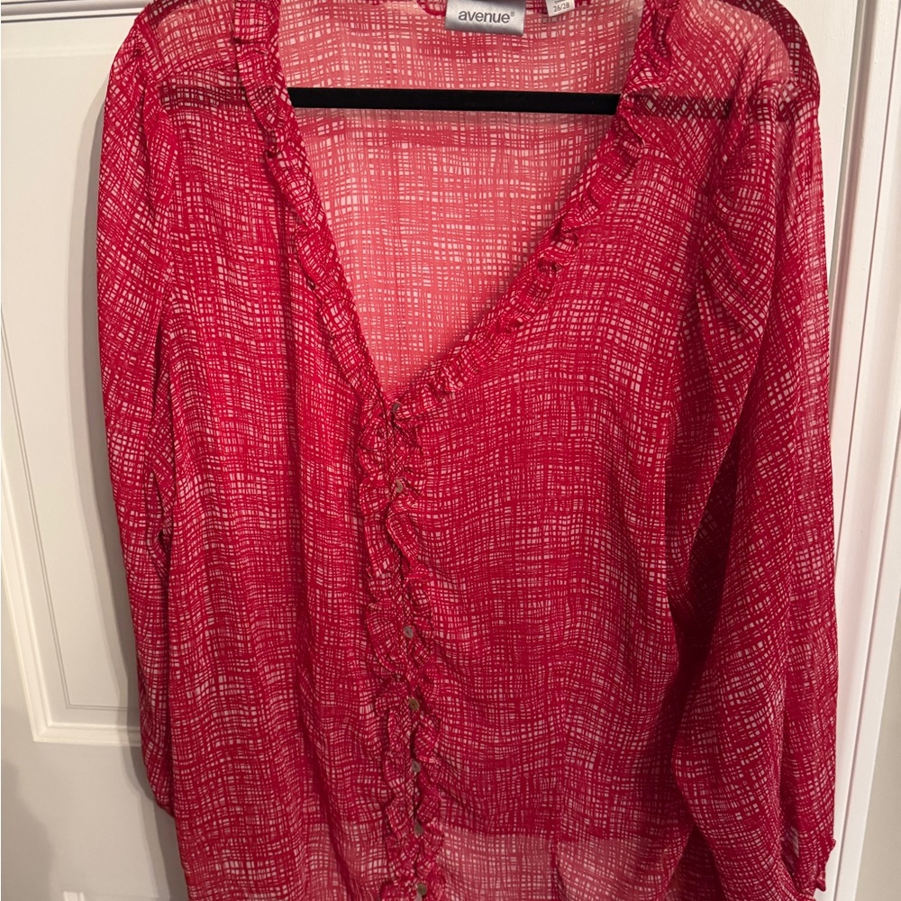 Avenue Red Women's Top